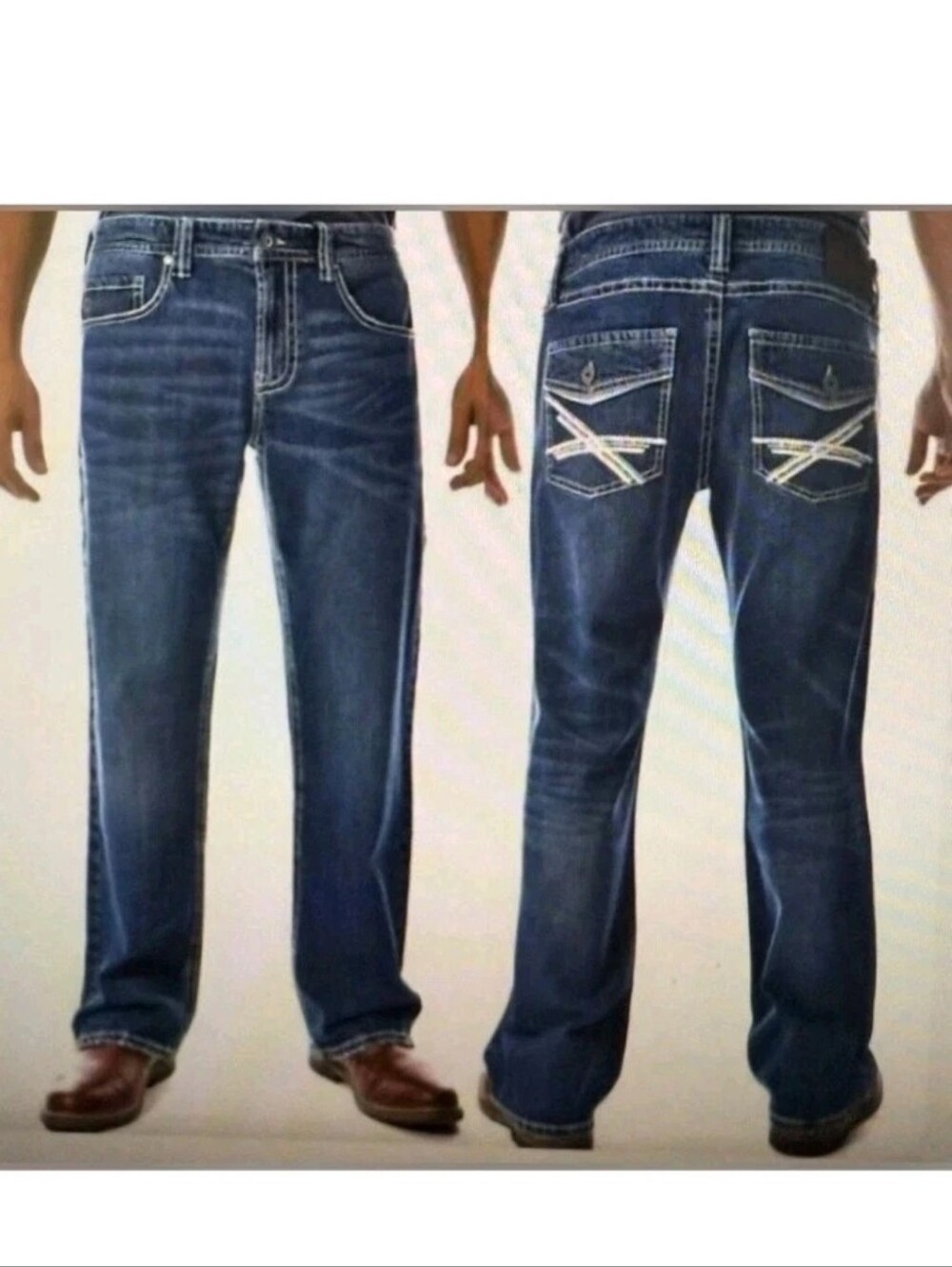 Y2k Vintage TK Axel Slim Boot Cut Jeans Medium Wash 38x30 Relaxed Denim Mid Rise